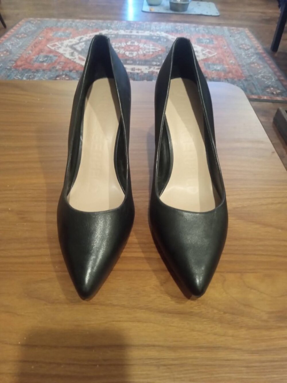 Karl Lagerfeld Glora black leather heels Size 9.5